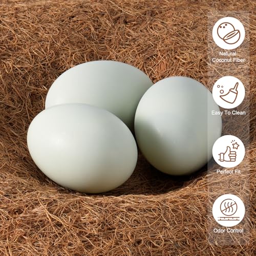 12Pcs Chicken Nest Box Pads Laying Hen Nesting Box Nesting Pads for Chicken Coop Fits Most Nesting Boxes, Chicken Coop Nest Liners - 11.8x11.8 (Brown 12) - color: brown 12