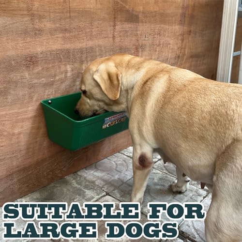 Large Feed Trough and Goat Feeder - 2 Pack Hanging Feeder with Clips, Waterer Bucket, Fence Feed Trough, Goat Supplies, 10 Quart - color: Black