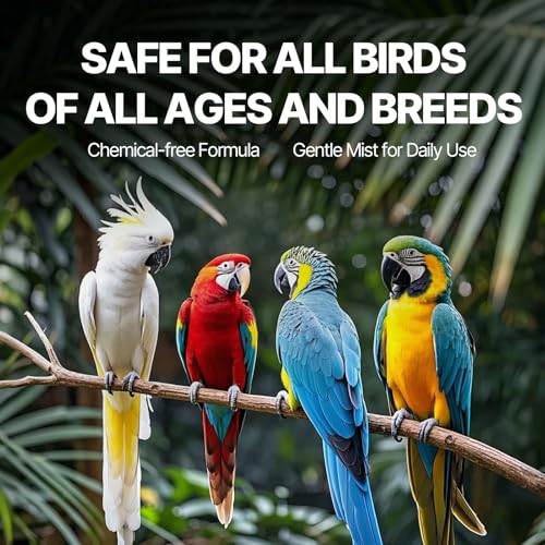 Aloe Vera Bird Spray for Birds - Bird Safe Moisturizing Mist Skin Soothing & Hydrating Mist Conditions Feathers, Gentle for Daily Use - Birds Fine-Mist Application Odor-Free Pure Cold-Pressed Aloe