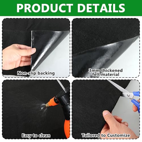 Large Bird Cage Mat, 46x60 Inch Under Pet Cage Mat for Bird Cages, Liner for Under Dog Crate cages, Reptile Aquariums, Waterproof Felt Liner with Non-Slip Backing for Kennel Training, Floor Protector - size: 46x60 Inch