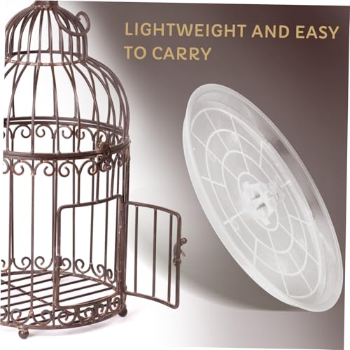 2pcs Transparent Bird Cage Litter Trays for Parakeets and Parrots Easy to Install and Remove Sturdy and Lightweight Poop Tray Accessories for Bird Cages