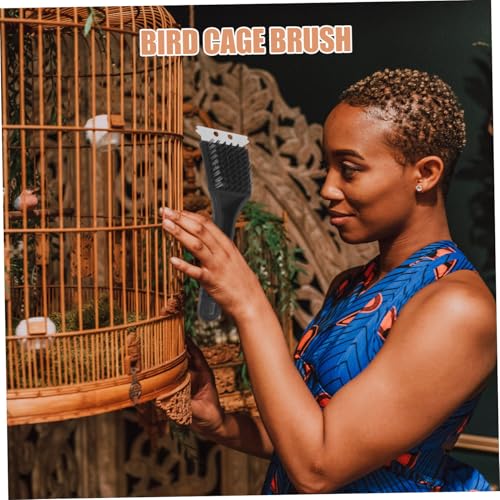 Toddmomy Bird Waste Scraper Parrot Poop Cleaner Pet Cage Brush Birdcage Cleaning Tool Multipurpose Animal Cage Cleaner