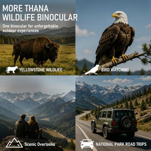 TRV 12x42 Binoculars for Adults, Wildlife, Hiking, Travel, Bird | Perfect for Yellowstone National Park, Wildlife Observation, Hiking & Mountain Viewing with Sharp Outdoor Optics - size: 12x42