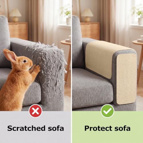 Rabbit Scratcher Mat - DIY Trimmable Self-Adhesive Bunny Scratch Pad Roll, Small Animal Scratching Rug for Cage, Biting, Sleeping & Nesting,Safe Scratch Mat for Rabbits & Small Pets (15.7x23.6 inch) - size: 15.7x23.6 inch