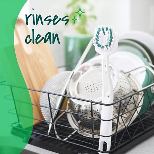 Scotch-Brite Pot & Pan Brush, 4 Pack | Durable and Long Lasting Dish Brush with Handle for Scrubbing Stainless Steel, Outdoor Furniture & Sinks without Scratching