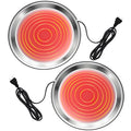 2 PCS Chicken Water Heater for Winter 110V 38W Poultry Drinker Heater Base Surface Temperature can Reach About 140 Fahrenheit Degree Chicken Waterer Electric Deicer Heated Base(Black) - color: Black