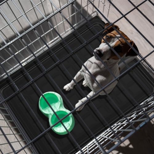 Suzile 4 Pack Heavy Duty Dog Crate Replacement Tray for 42 Inch Wire Dog Crates, Leakproof Plastic Kennel Pan, Thickened Cage Floor Liner, Easy Clean Crate Pan Replacement for Pets, Multipurpose Tray