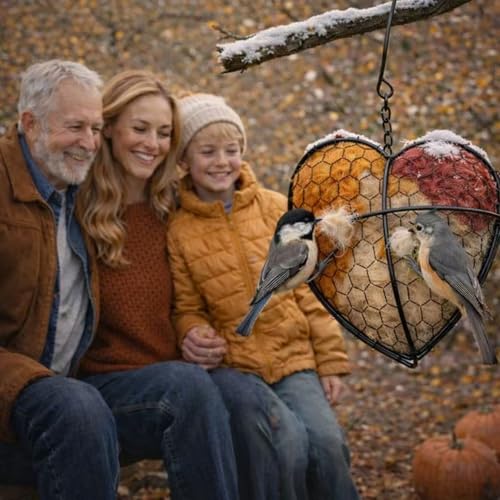 Handmade Alpaca Fiber Bird Nesting Heart,Hummingbird Houses Art Bird nest Box &Wild Birds nest Material Holder Outdoor Garden,Gift for Bird Lovers(1PCS) - color: Harvest