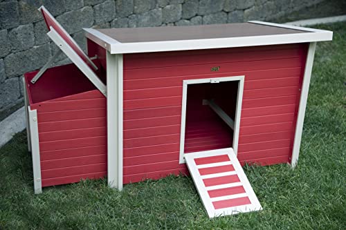 New Age Pet ecoFLEX Fontana Chicken Barn - color: Red, size: 52.4"L x 29.4"W x 29.1"H
