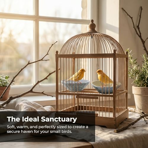 2 Pack Canary Nest Felt Flannel Nesting Pads for Finch | 2 Pack 4.1 Inch Canary Nesting Pads With Felt And Flannel Materials Provide Soft Warm Nesting Material For Small Birds
