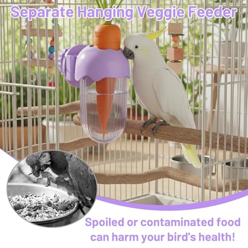 Parakeet Cage Accessories, Millet Holder for Bird Cage, No Mess Bird Feeder Suitable for Pet Feeding and Maintaining Food