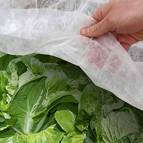 Darnassus 8FT×24FT Plant Covers Frost Cloth Breathable Floating Row Cover | Frost Cloth Plant Freeze Protection Floating Row Covers for Winter Garden Beds Plant Growth Pest Protection