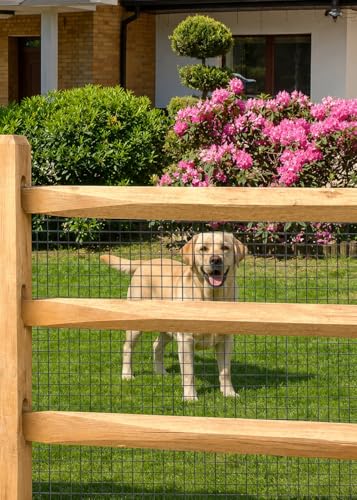 Black PVC Coated Hardware Cloth 1 in x 1 in Mesh, 36 Inch x 50 Foot Roll, 17 Gauge Welded Wire Fencing, Vinyl Coated Metal Wire Mesh for Chicken Coop, Garden Protection, Rabbit Cage, Poultry Netting - size: 1 inch 36"x50'
