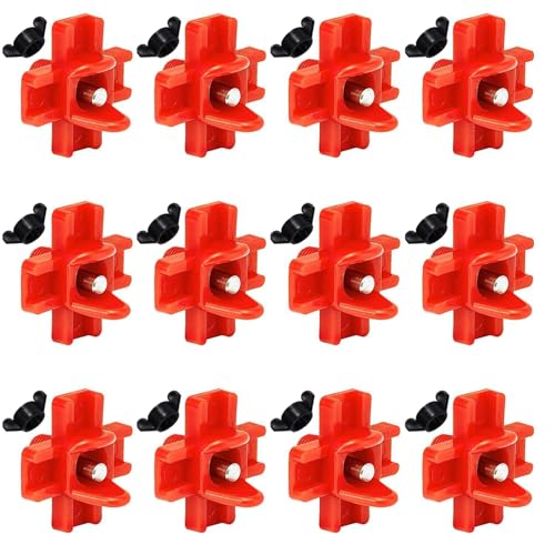 Doublewood 12Pcs Chicken Nipples Horizontal Side Mount Poultry Water Nipple Waterer Drinker Outdoors for Chicken Ducks Quail and Other Poultry (12)
