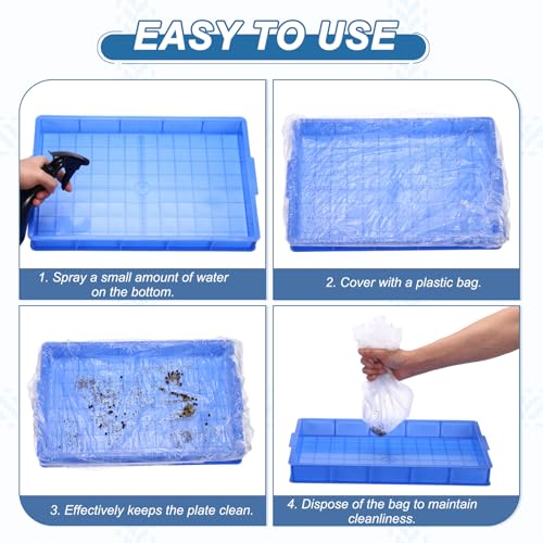 Disposable Bird Cage Liners, Clear Plastic Cage Liners for 24x16 Inch Pallets Tray Universal Elastic Film, (50 Pcs), Intended for Parakeet/Cockatiels/Rabbit/Guinea Pig - size: 24x16 Inch