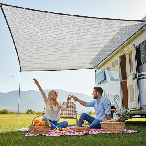 SUNNY GUARD 85% Aluminum Sun Shade Cloth, 3x6FT Heat Reflective Tarp | Reflective Aluminum Shade Cloth Blocks 85% Sunlight, Reduces Heat Buildup, and Keeps Gardens, Greenhouses and Cars Cooler - color: Sliver-85% Shade, size: 3x6FT
