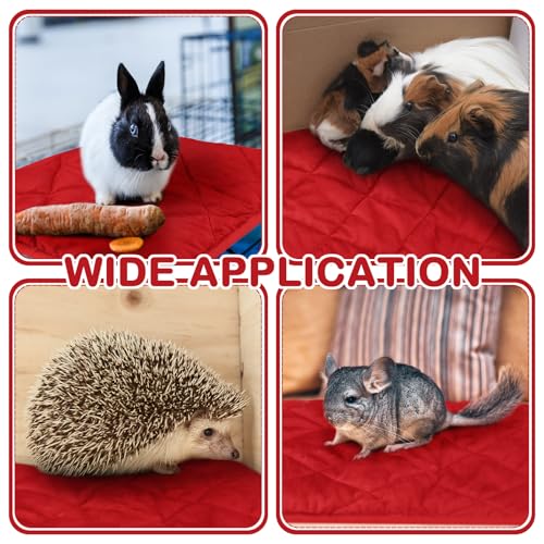 4 Pack Self Heating Cat Pad Self Warming Dog Mat Reflects Body Heat Extra Warm Thermal Pet Pad Washable Dog Cat Bed Crate Bed Mat Blanket (16 x 20 Inch,Red) - color: Red, size: 16 x 20 Inch