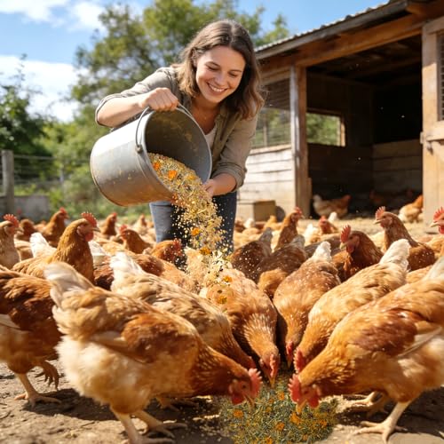 BGraceyy Chicken Nesting Herbs 16 oz – 11 Natural Dried Herb Blend with Marigold for Chicken Coop & Roost Refresh, Nesting Box & Dust Bath, Supports Natural Nesting Behavior - size: 16 ounce