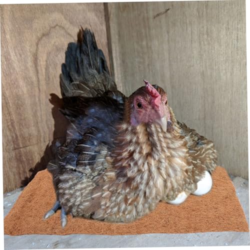 4pcs Chicken Coop Bedding Nest Pads Reusable Natural Coconut Liners for Nesting Boxes Soft and Easy to Clean Pads for Cozy Nesting and Comfort of Chickens