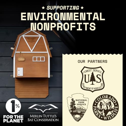 Big Bat Barn - 3 Chamber, Brown Cedar, Upto 150 Bats, Preassembled | Cedar bat barn with side vents, textured landing pad and preassembled wall-mount kit, holds 150 bats year-round. - style: 3 Chamber Big Bat Barn Brown (Up to 150 Bats)