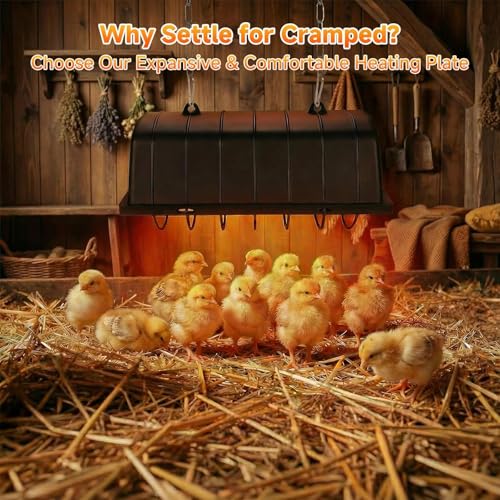 300W Heat Lamp for Chickens Brooder Heater 2PCS Chicken Coop Heater Upgraded 12000H Carbon Fiber Bulbs Adjustable 2 Mode Temp Safe Fire Proof Chicken Heating Plate UL-Certified for Poultry Duck Quail - size: Small(1 Frame + 2 Tubes)