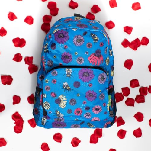 ECO CHIC Hiking Lightweight Packable Backpack - Foldable Daypack for Travel & Hiking & Outdoor Adventures - Waterproof Backpack from Recycled Materials (Puffins Teal) - color: Puffins Teal