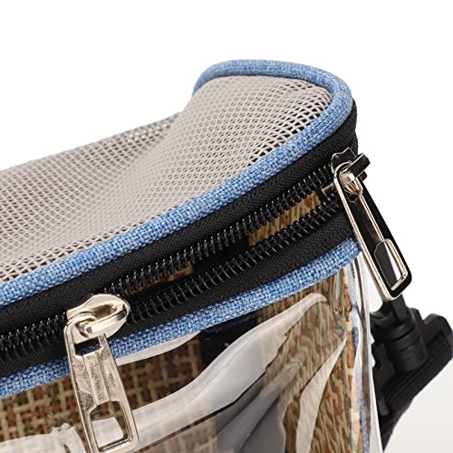 Bird Carrier Bag Bird Travel Cage Bird Carrier Bag Transparent Portable Lightweight Breathable Travel Cage for Cockatiels Parakeets Small Bird Blue (Blue) - color: Blue