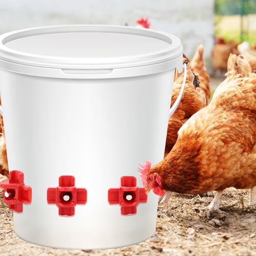 Chicken Water Nipples,25pcs Horizontal Chicken Nipple Waterer for Poultry Coop,Leakproof Poultry Watering System Non Leak,Water Saving Design for Drinkers Quail Duck Outdoor Use,with Drill Bits/Tape