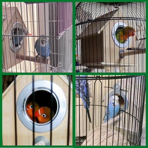 kathson Parakeet Nesting Box,Bird Nest House,Parrots Breeding Mating Hut,Cockatiel Nesting Box for Budgie,Lovebirds,Conure,Canary,Finch and Small Medium Birds,L