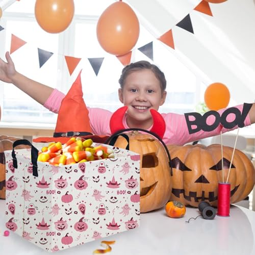 Rectangular Halloween Basket,Trick or Treat Basket for Boys and Girls,Waterproof collapsible storage box,Halloween Decor,Gift box(Ghost Face Halloween) - color: Ghost Face Halloween