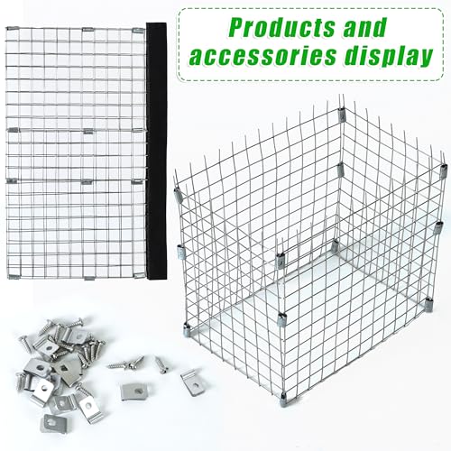 2Pcs Bluebird House Predator Guards, Stainless Steel Wire Mesh | Protects Eastern Bluebird and Babies, Silver, 4 x 6 x 6 inches