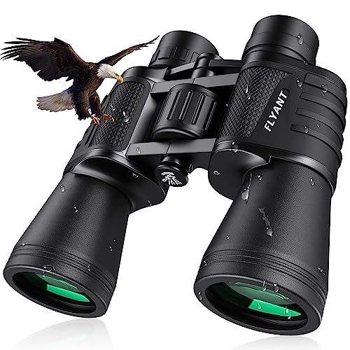 20x50 High Powered Binoculars for Adults, Waterproof Compact Binoculars with Low Light Vision for Bird Watching Hunting Camping Travel Cruise Hiking Sports Stargazing, Christmas Birthday Gifts for Men - color: Black