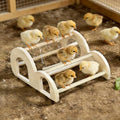 Chicken Perch with Swing & Mirror, Waterproof PVC Roosting Stand for Hens Activity Gym for Chick Toys & Bantams, Durable Easy-Clean Coop and Brooder