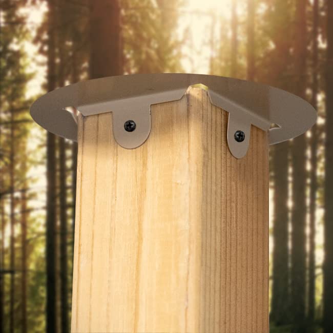 Erva Customizable Metal 4 x 4 Mounting Bracket with Screws, Tan