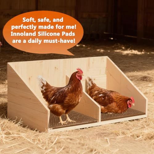 6 Pack Chicken Nesting Pads, 12"x12" Plastic Reusable Nesting Pads | Washable Nesting Pads for Chicken Coop, Laying Box Pads, Nesting Box Pads for Chicken Coop Accessories
