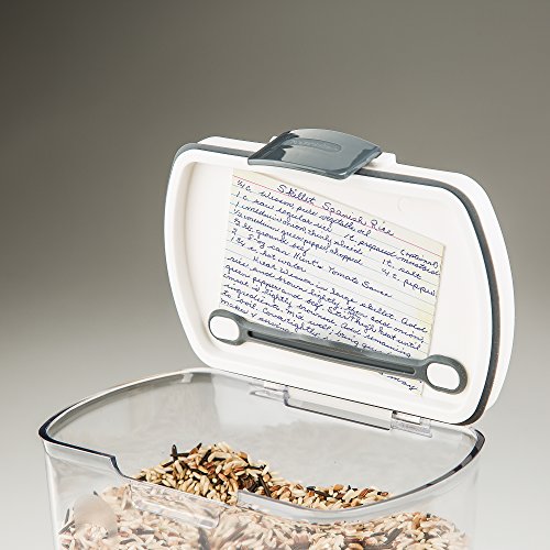 ProKeeper 2.5-Quart Grain Storage Container with Hinged Lid, Clear – BPA-Free, Airtight Seal, 5.5 x 7.65 x 7.25" | Includes Scoop, Hinged Lid, and Measurement Markings, Ideal for Rice, Beans, Grains, and Oats, BPA-Free and Dishwasher Safe
