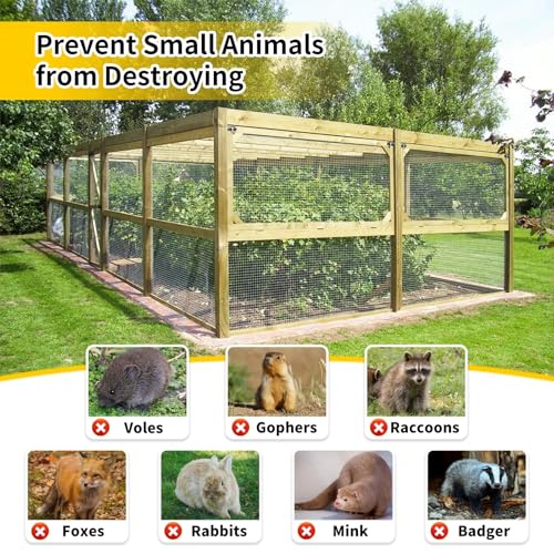 Hardware Cloth, Galvanized Chicken Wire Fence, 19 Gauge Vinyl Coated Wire Mesh Roll, Black Welded Wire Fencing Roll Gopher Wire Mesh Roll for Garden Fencing Rabbit Snake Wire (Black 24IN 100FT) - color: 24" x 100' Black