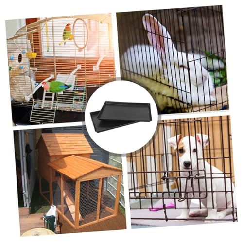 Totority Replacement Tray for Dog Crate Thickened Pet Tray for Small Dogs Bunnies and Birds Easy to Leakproof Design for Cage Maintenance Black