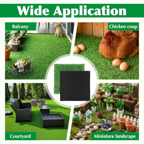 8 Pack Resuable Chicken Nesting Box Pads, Washable Artificial Grass Chicken Nesting Pads for Protecting Eggs, Green Chicken Laying Pads for Hens