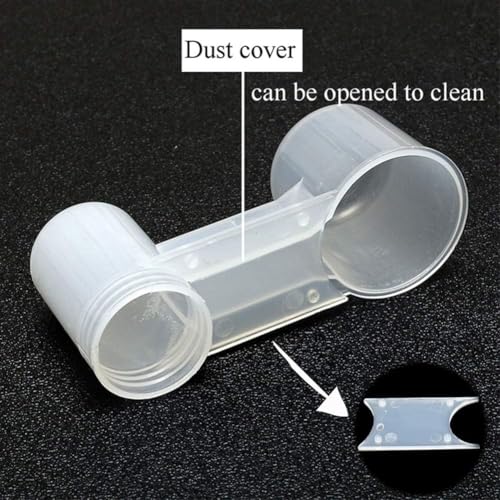 kathson 20 Pcs Bird Drinker Feeder Plastic Soda Pop Water Bottle Cup Ideal for Chicken Pigeons Birds Feeder Trough Animal Feeding Accessories - color: White