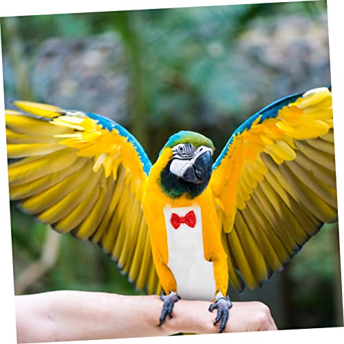 Yardwe Bird Diaper for Parrots and Birds and Breathable Reusable Diaper Suit for Outdoor Activities Cute Bow Design - size: 12x6cm