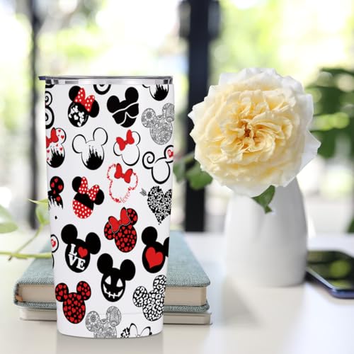 Jztco Magic Cartoon Mouse Gifts Inspired Straight Skinny 20 oz Tumbler | Mouse Themed Gifts for Women Girls Friend Daughter Water Bottle Coffee Mug Insulated Tumblers Thermal Cup for Vacation Trip - color: Multi 1298