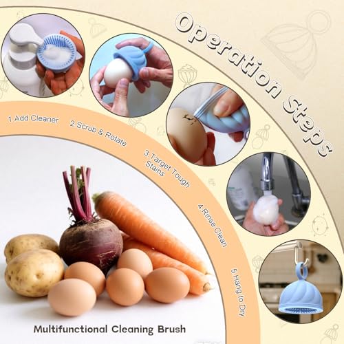 Egg Washer for Fresh Eggs - Upgraded 2.0 Silicone Egg Scrubber | Farm Fresh Egg & Vegetable Scrubber | Dishwasher Safe, Gentle on Shells (Green 2 Pcs) - color: Green 2 Pcs