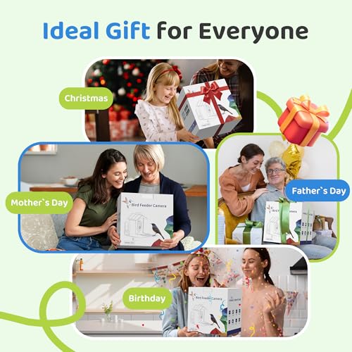 Smart Bird Feeder with Camera Solar Powered, Birdfeeder Cam for Outside, AI Species Identify, 2K Live View, Instant Arrival Alerts, Bird Lover Gifts, Sky Blue