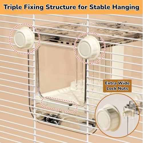 Automatic Bird Bath, Parrot Shower with Circulating Water (Clear) | Indoor Parrot Bath Cage Accessories with Circulation Pump for Parakeet Budgie Cockatiel Finches Cockatoo Conure Pet Bird - color: Clear