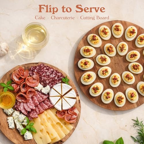Deviled Egg Containers with Lid, 24-Slot Acacia Wood Deviled Egg Tray Platter for Serving and Transporting, Elegant Party & Potluck Serving Board (Black)
