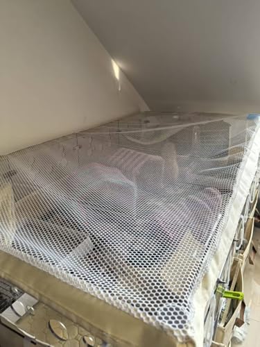 Cage Cover, Ventilated Mesh Top for C&C Midwest Guinea Pig Cage, Breathable & Escape-Proof Small Animal Enclosure Lid with Secure Clips for Rabbits（Not Include cage） (24inx47in Cage Cover) - color: 24inx47in Cage Cover