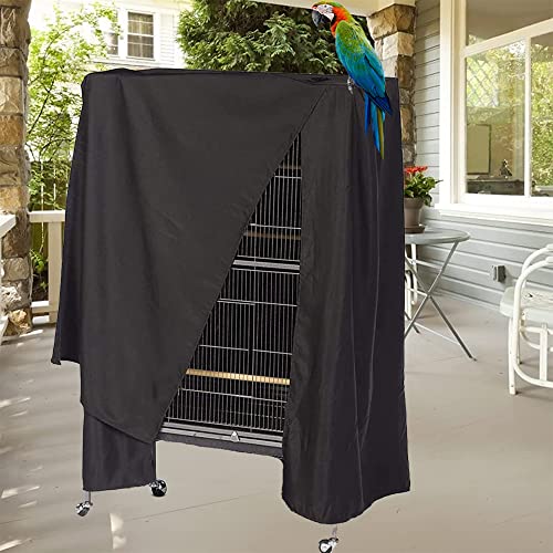 Bird Parrot Cage Cover Waterproof Sun Square Rolling Stand Birds Parrots Cages Covers Good Night Parrot Birdcage Protector Covers (41x27x48in) - size: 41.0"L x 27.0"W x 48.0"H