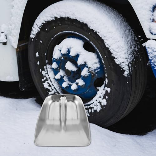 DECHOUS Replacement Stainless Steel Snow Shovel Head for Outdoor Snow Removal, Medium Size Sturdy Spade Shovel Part for Farming and Poultry Feed Use