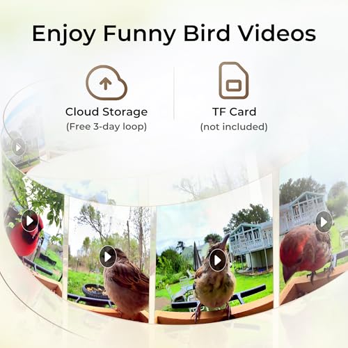 Bird Feeder with Camera Solar Powered, Upgraded 1.5L Smart Bird Feeder Camera for Bird Watching, Auto Capture & Instant Real-time Notifications, Ideal Gift for Bird Lovers